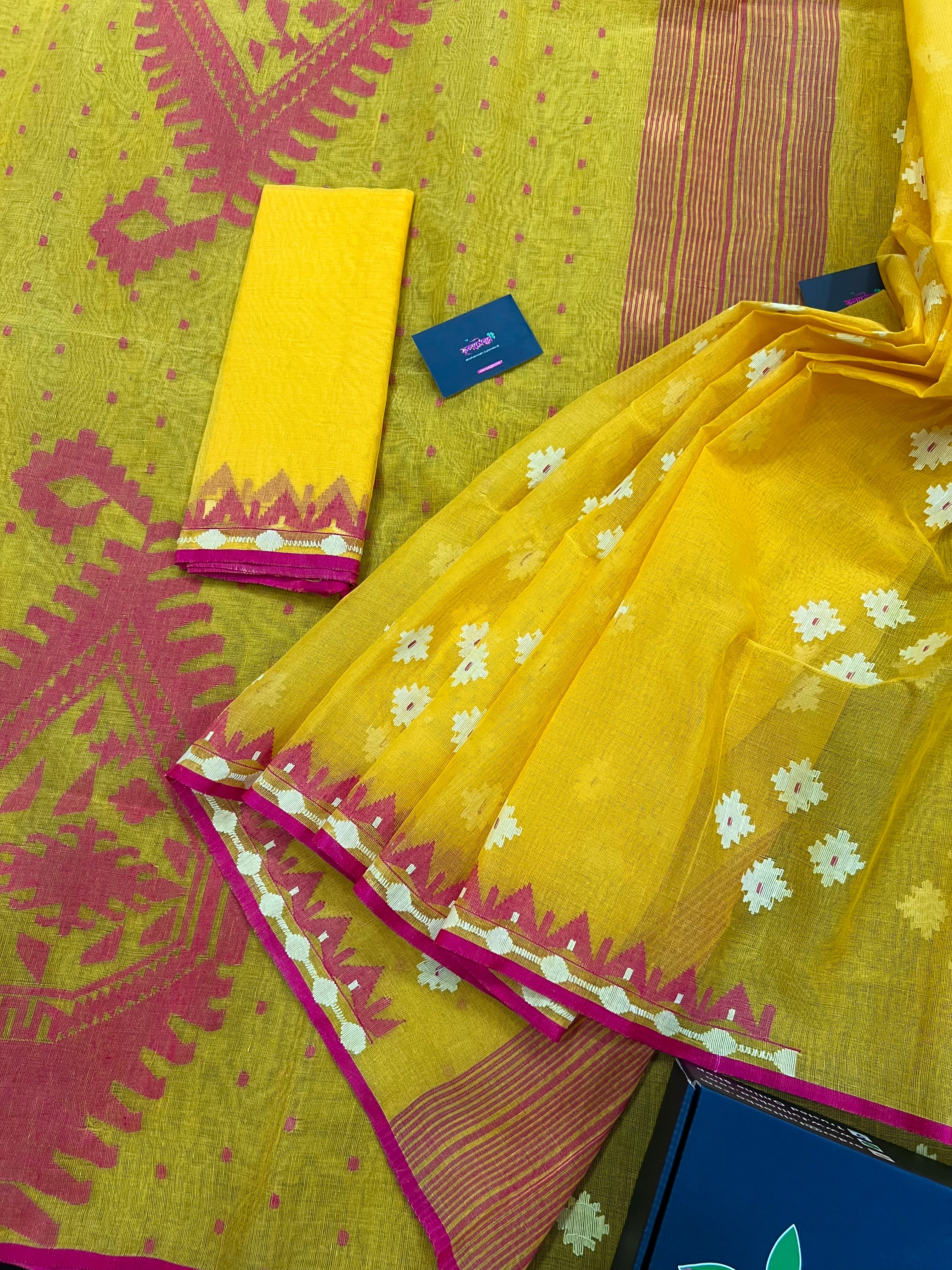 YELLOW WITH PINK BORDER