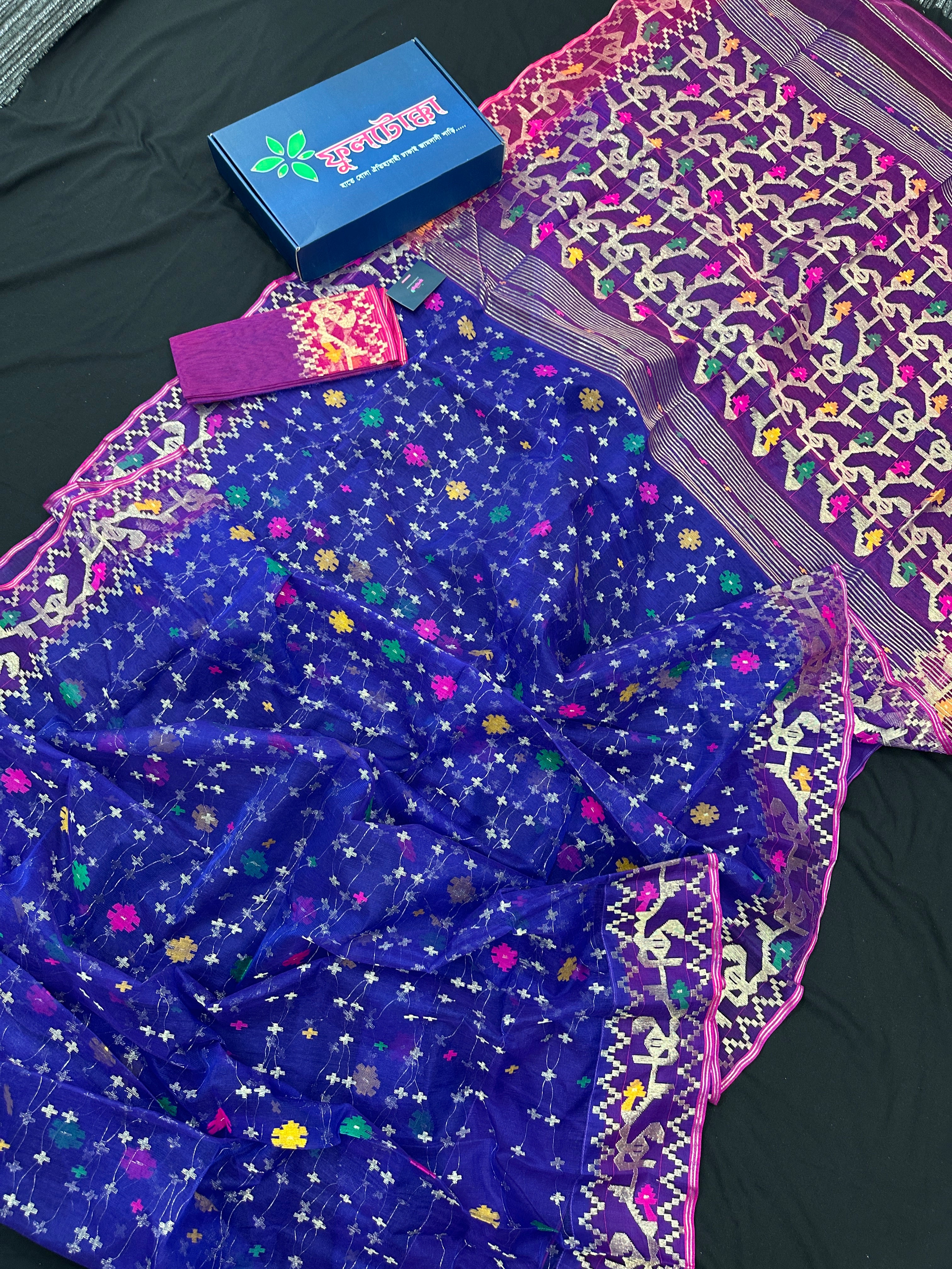 ROYAL BLUE JAMDANI
