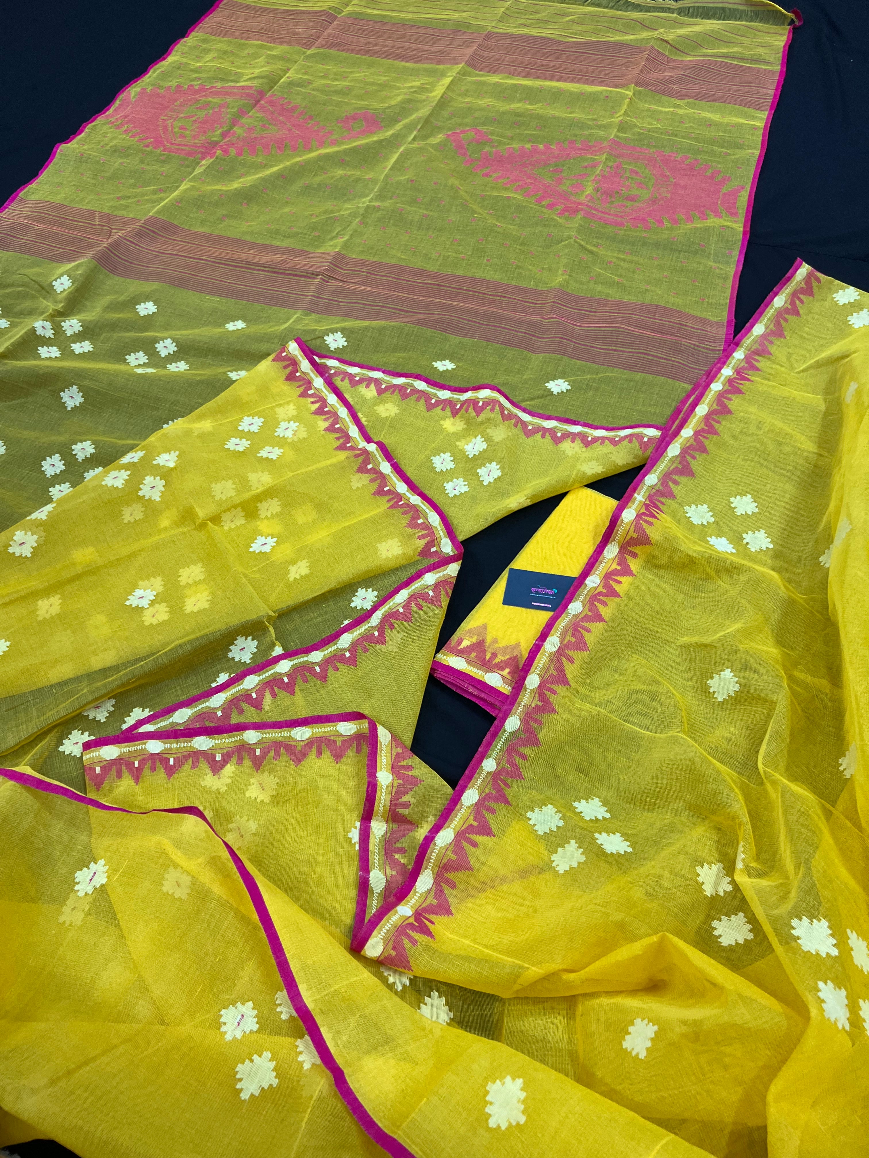 YELLOW WITH PINK BORDER