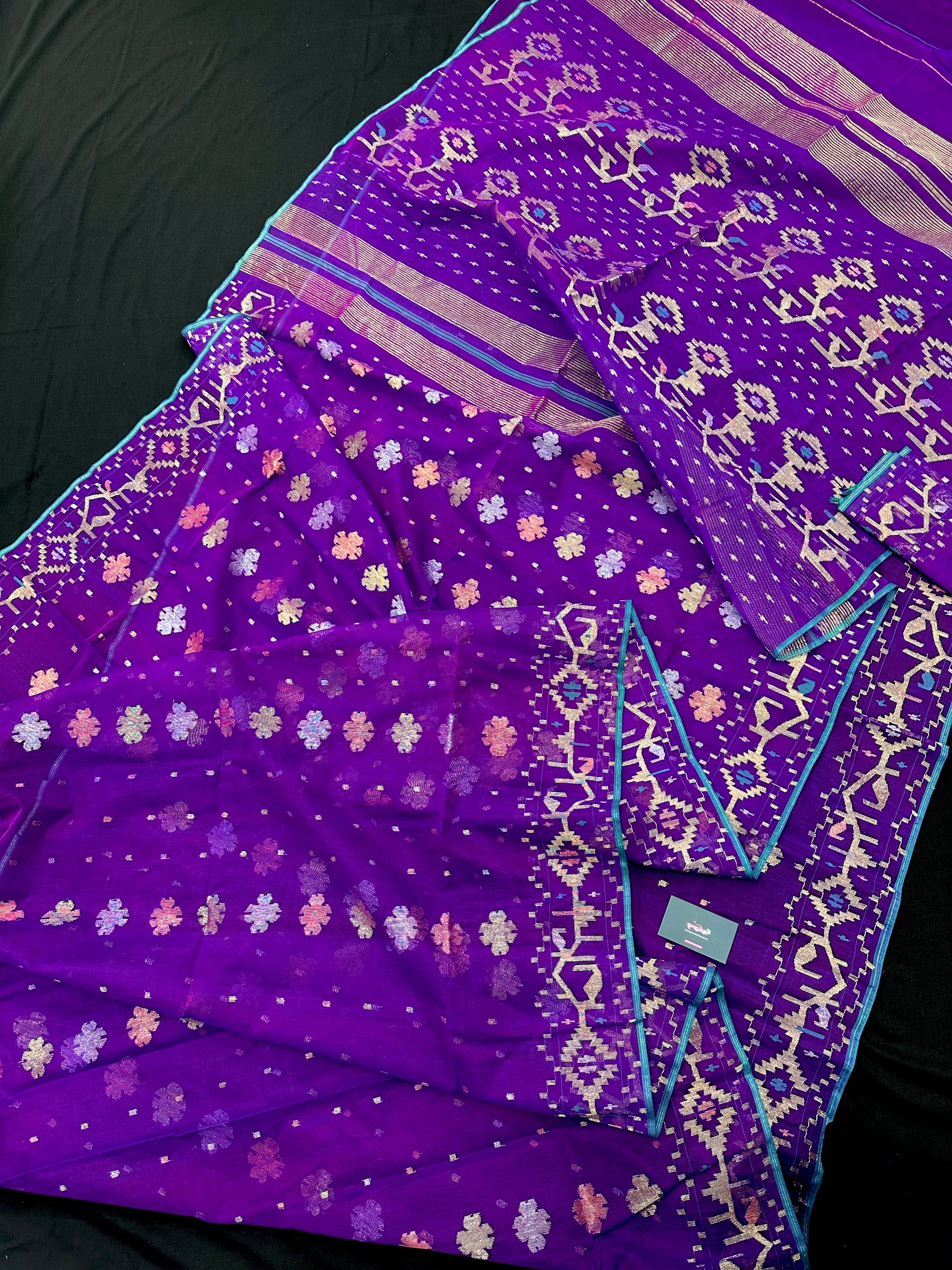 Purple Jamdani with Blouse