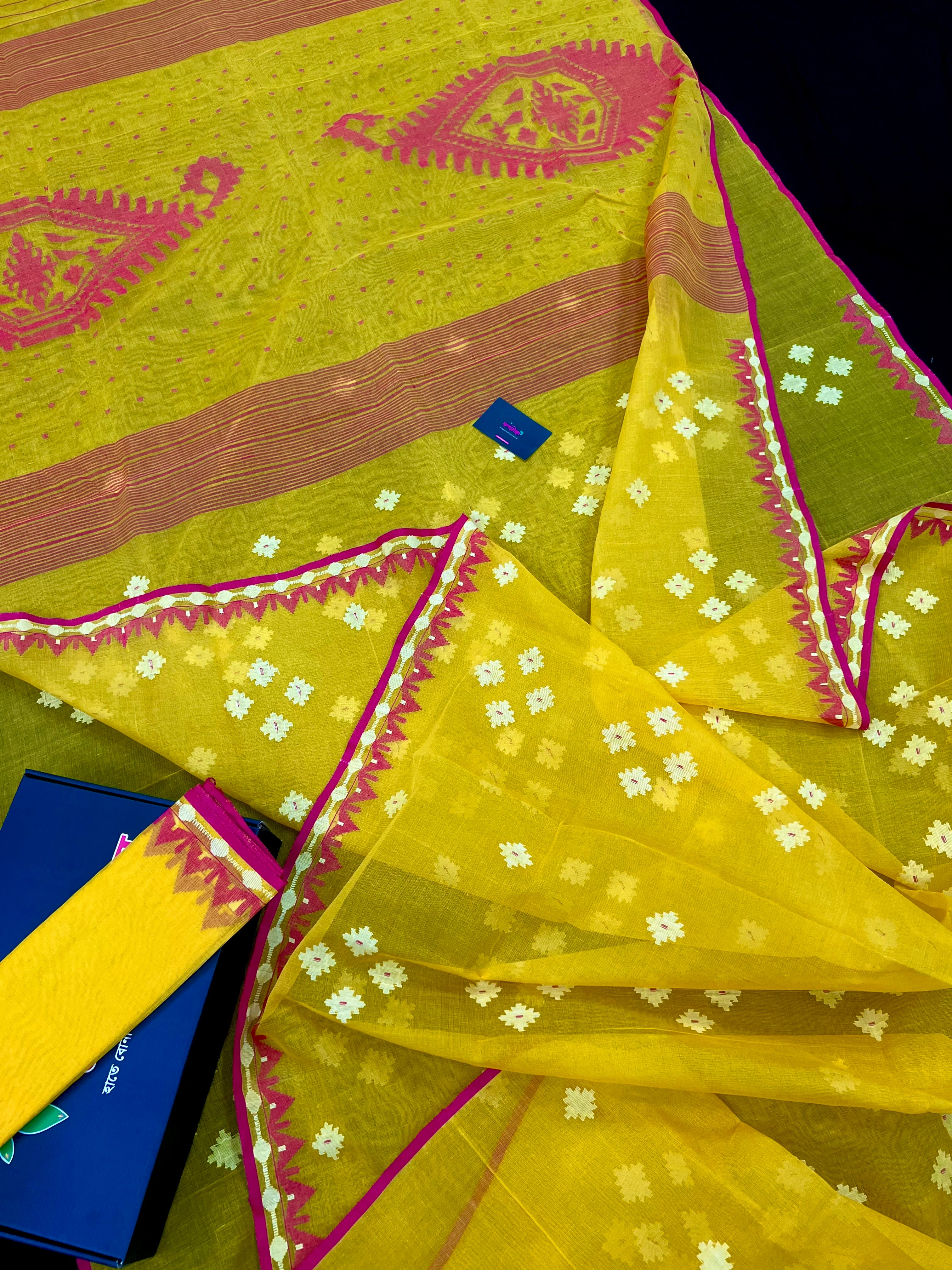 YELLOW WITH PINK BORDER