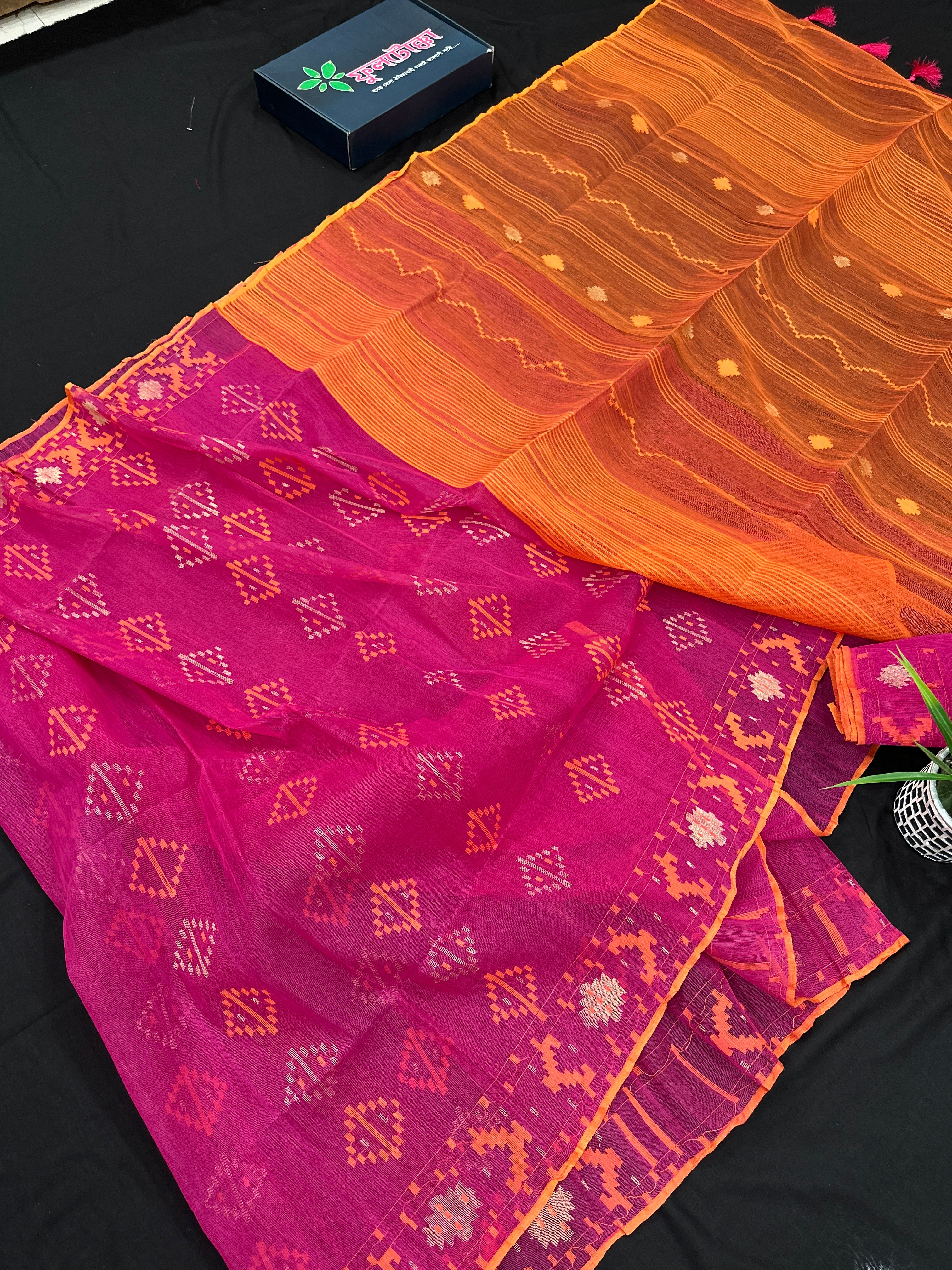 MAGENTA WITH ORANGE
