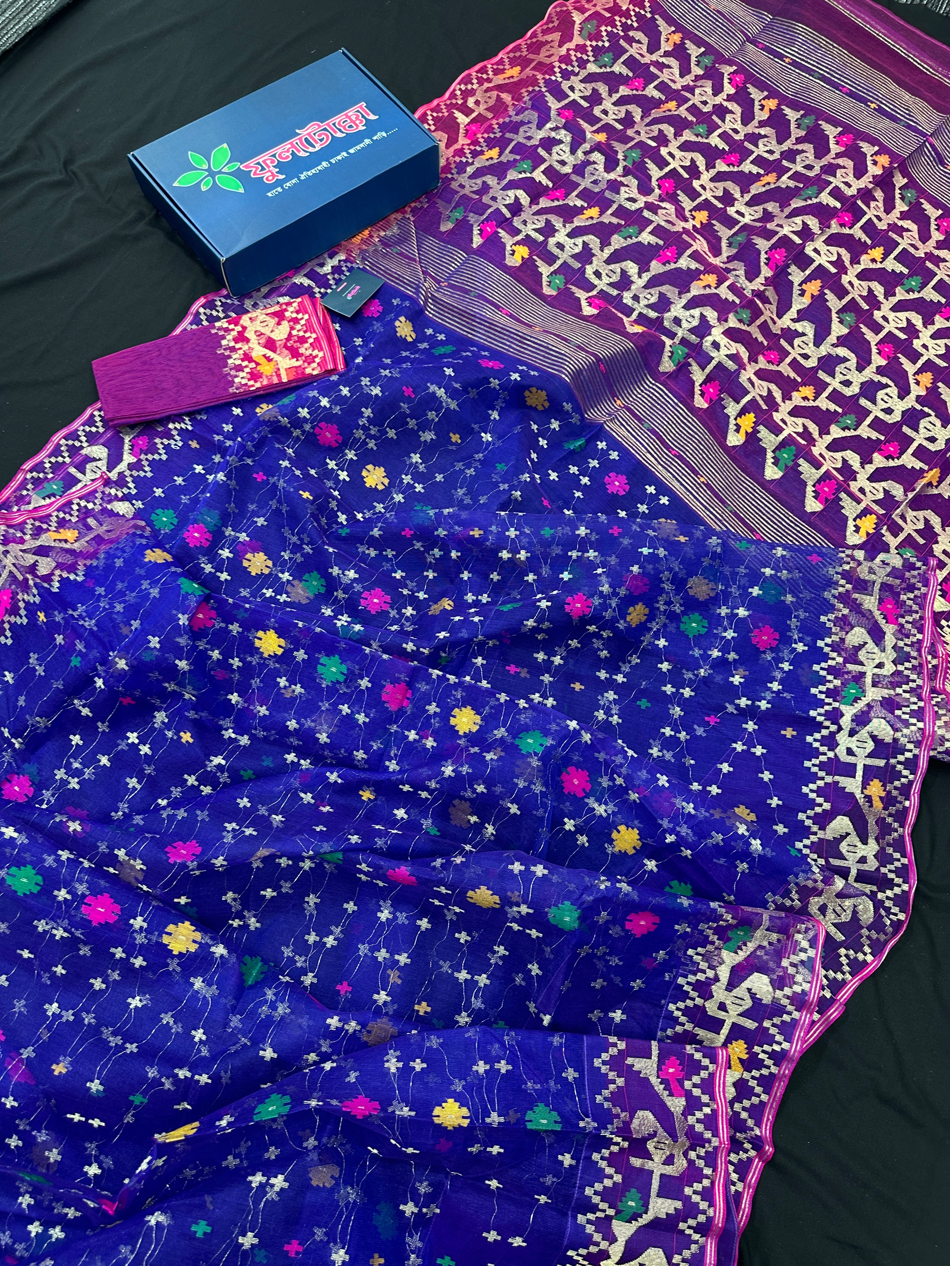 ROYAL BLUE JAMDANI