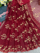 Maroon jamdani