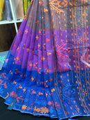 Tripple Shaded Original Handloom Halfsilk Dhakai Jamdani Saree With Multiple Threads Work