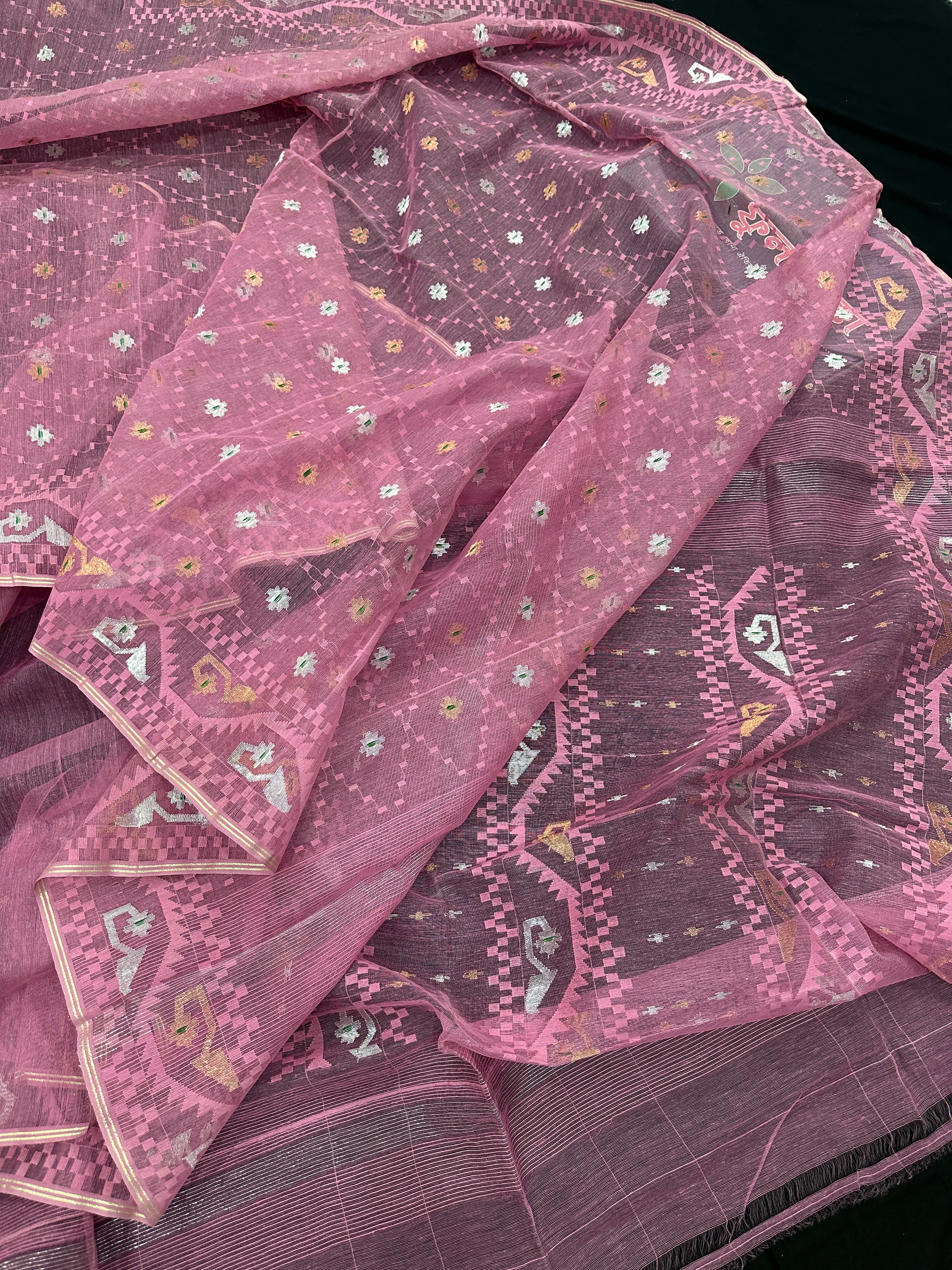 CHERRY PINK JAMDANI