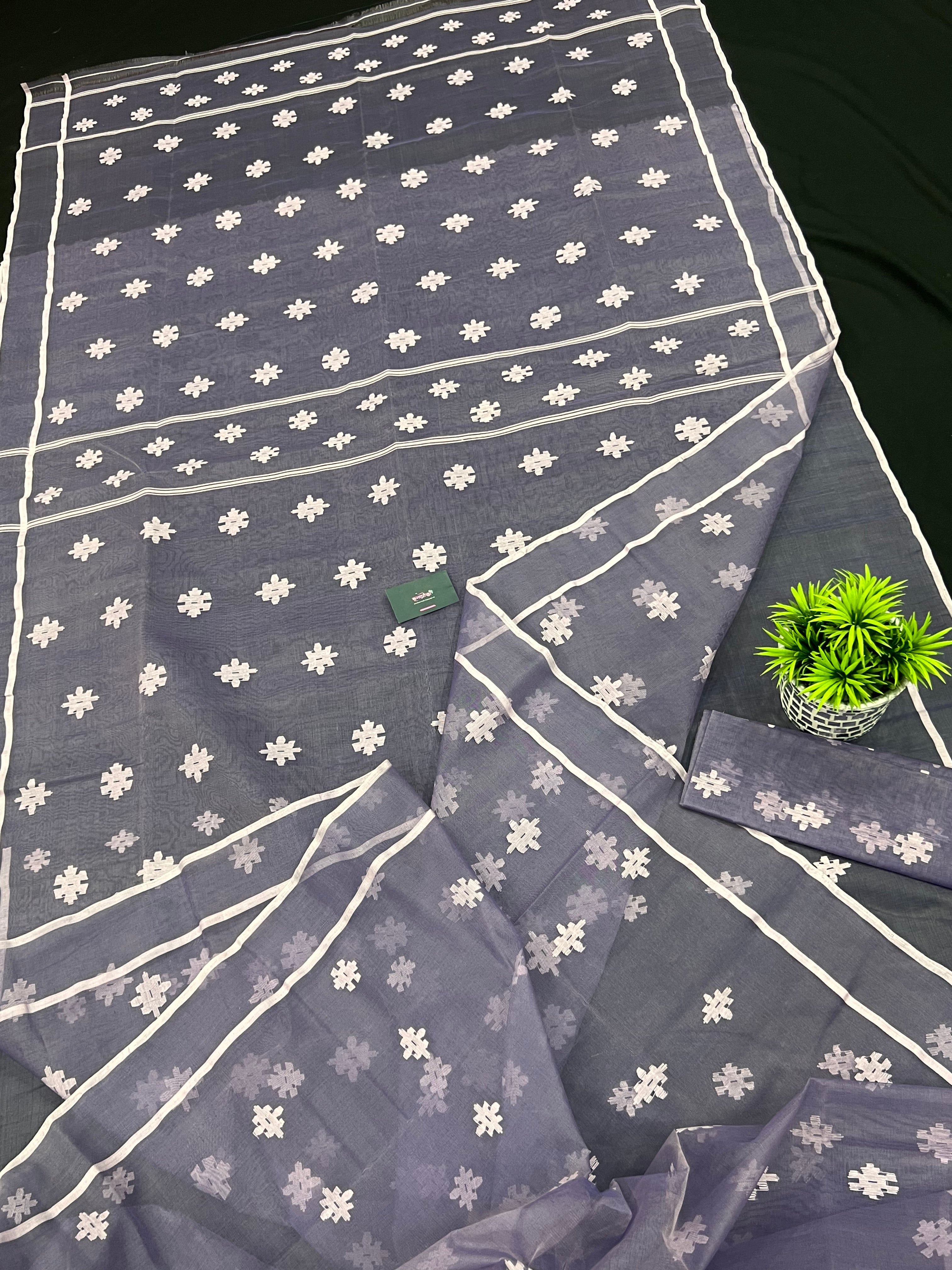 DEEP LAVENDER JAMDANI.