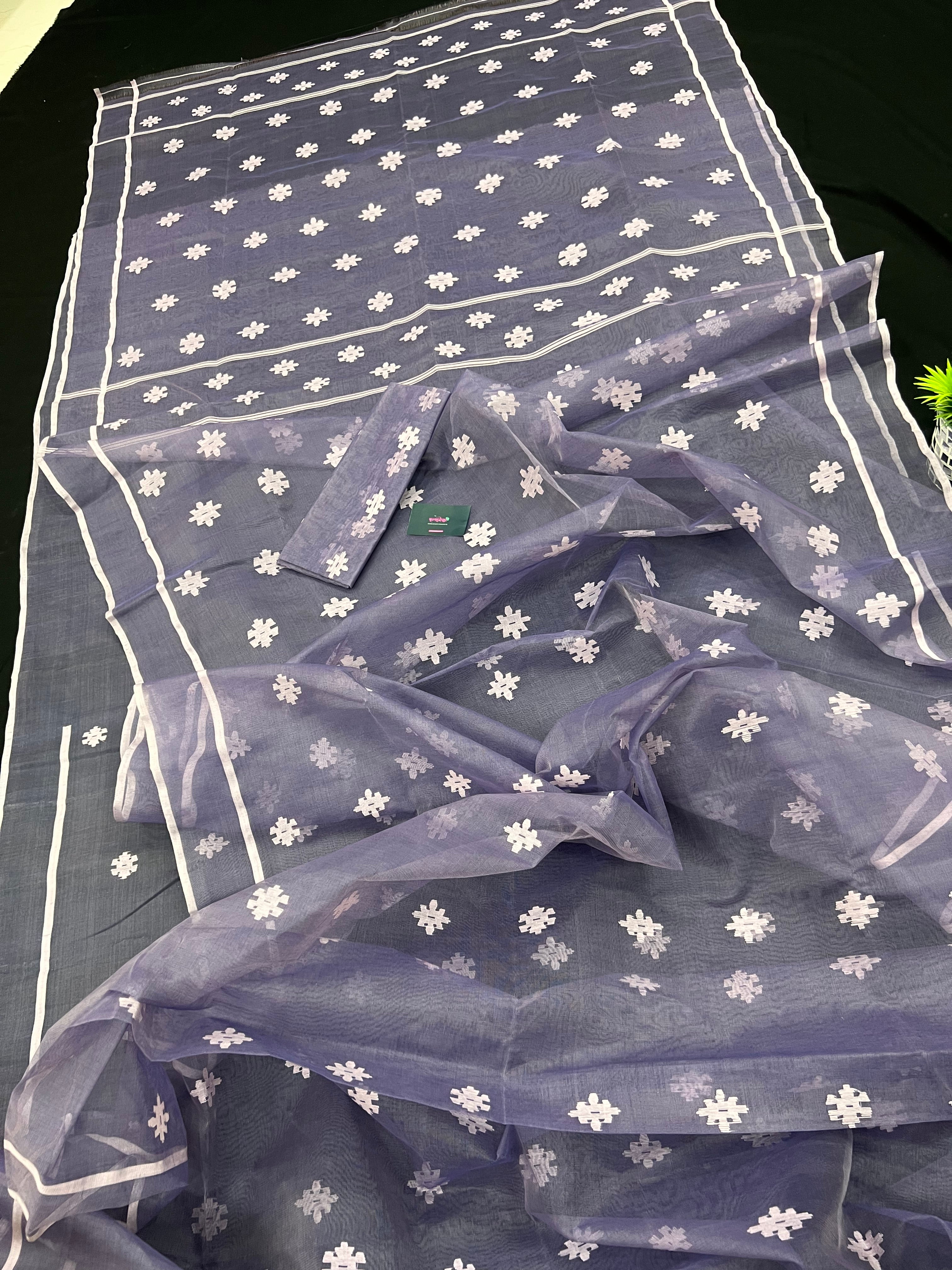 DEEP LAVENDER JAMDANI.