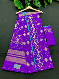 Purple Jamdani with Blouse