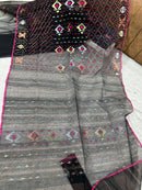 black jamdani