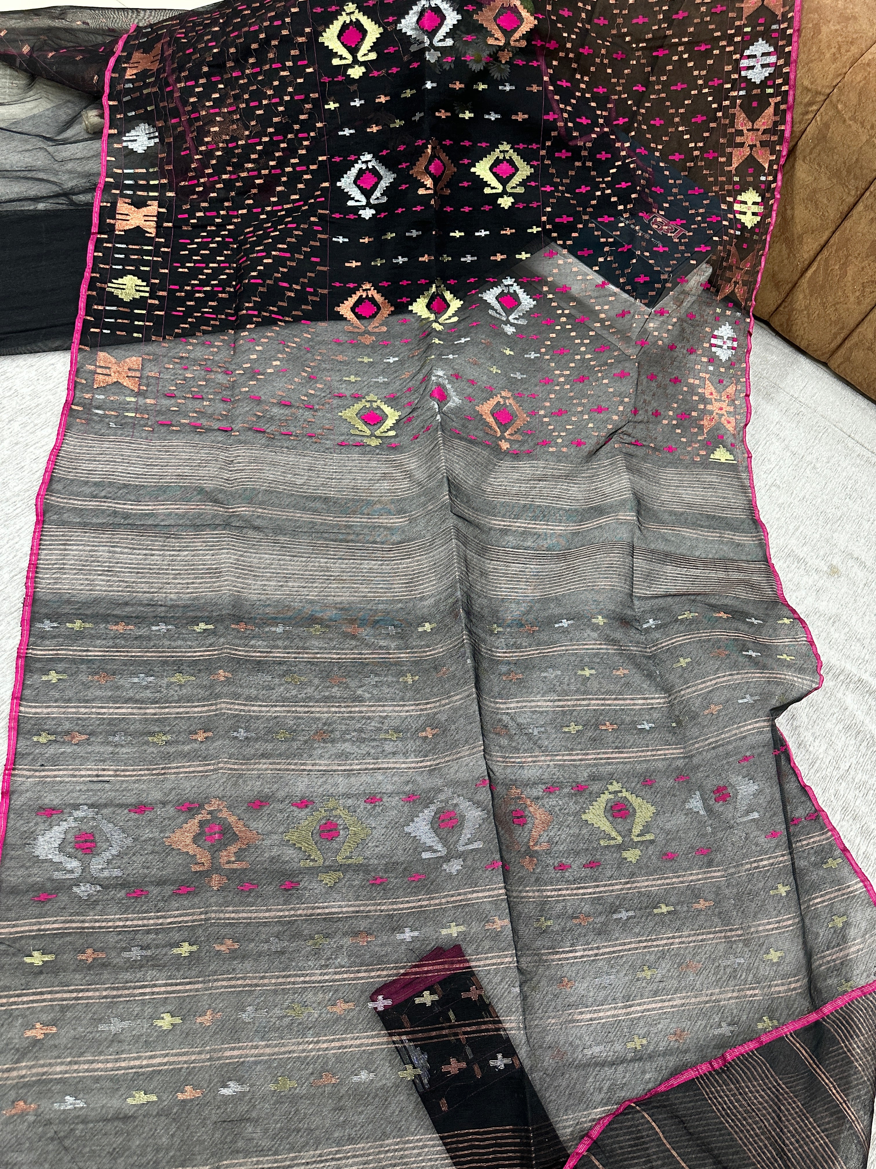 black jamdani