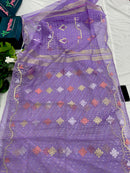 Lavender jamdani