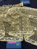 Unique colour Handloom Dhakai jamdani saree jamdani