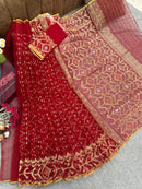 Bridal Red jamdani