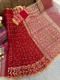 Bridal Red jamdani