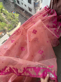 Pink jamdani