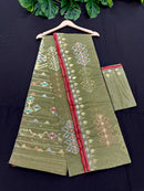 Elegant colour Handloom jamdani saree
