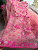 Pink jamdani
