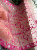 Pink jamdani