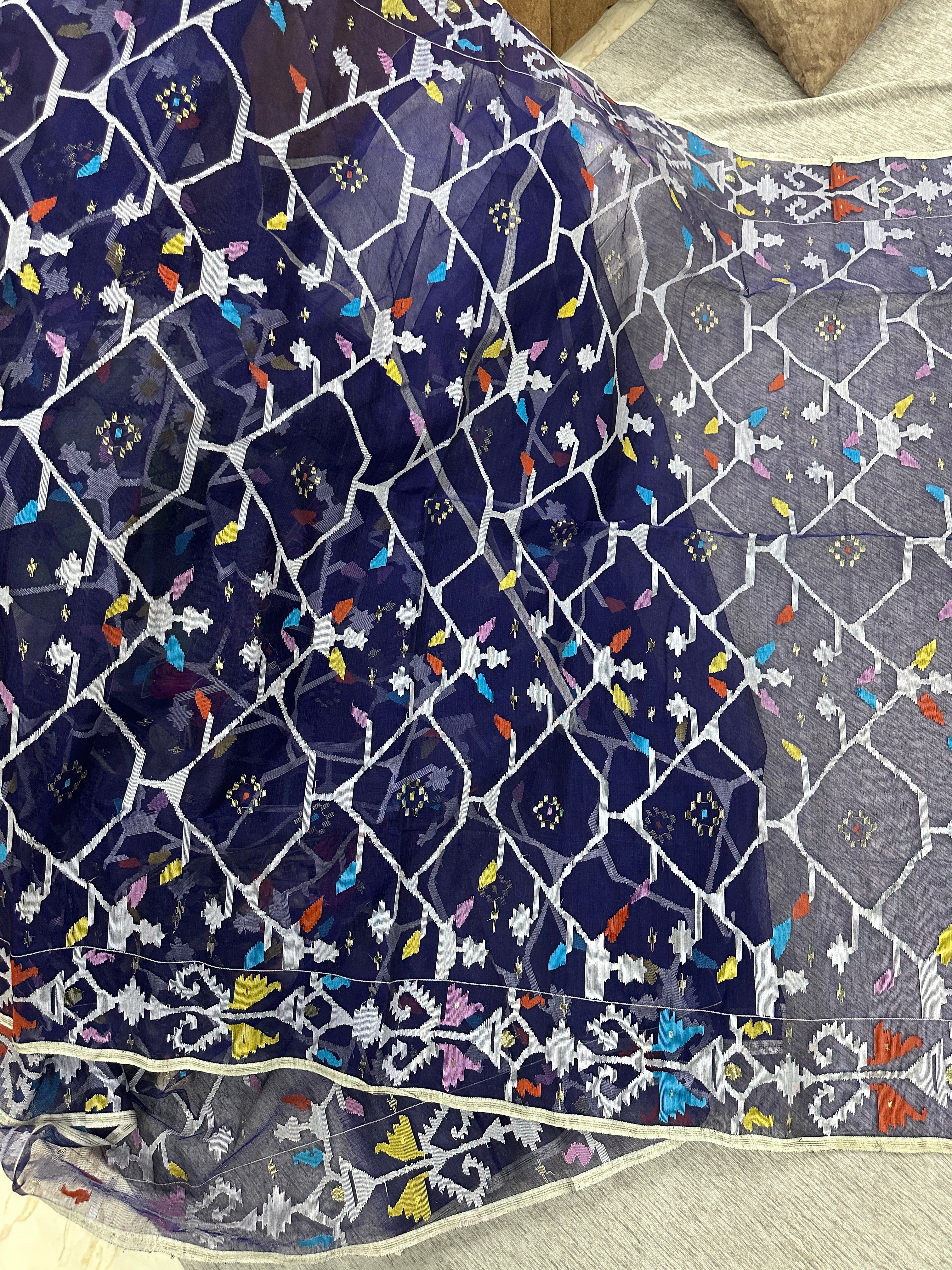 Blue jamdani