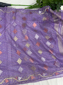 Lavender jamdani