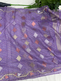 Lavender jamdani