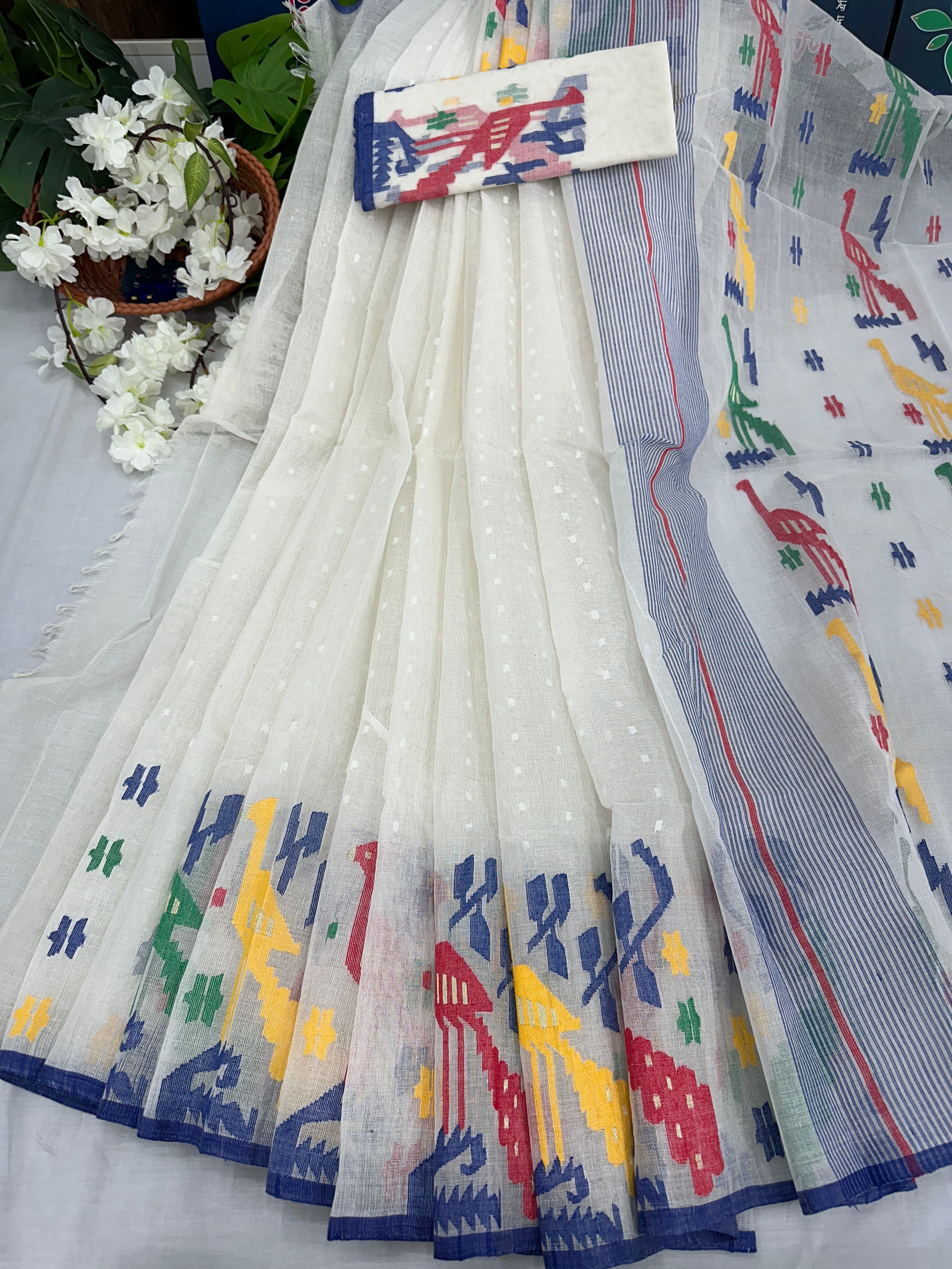 white jamdani
