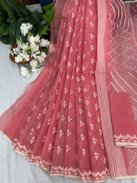 Pink jamdani