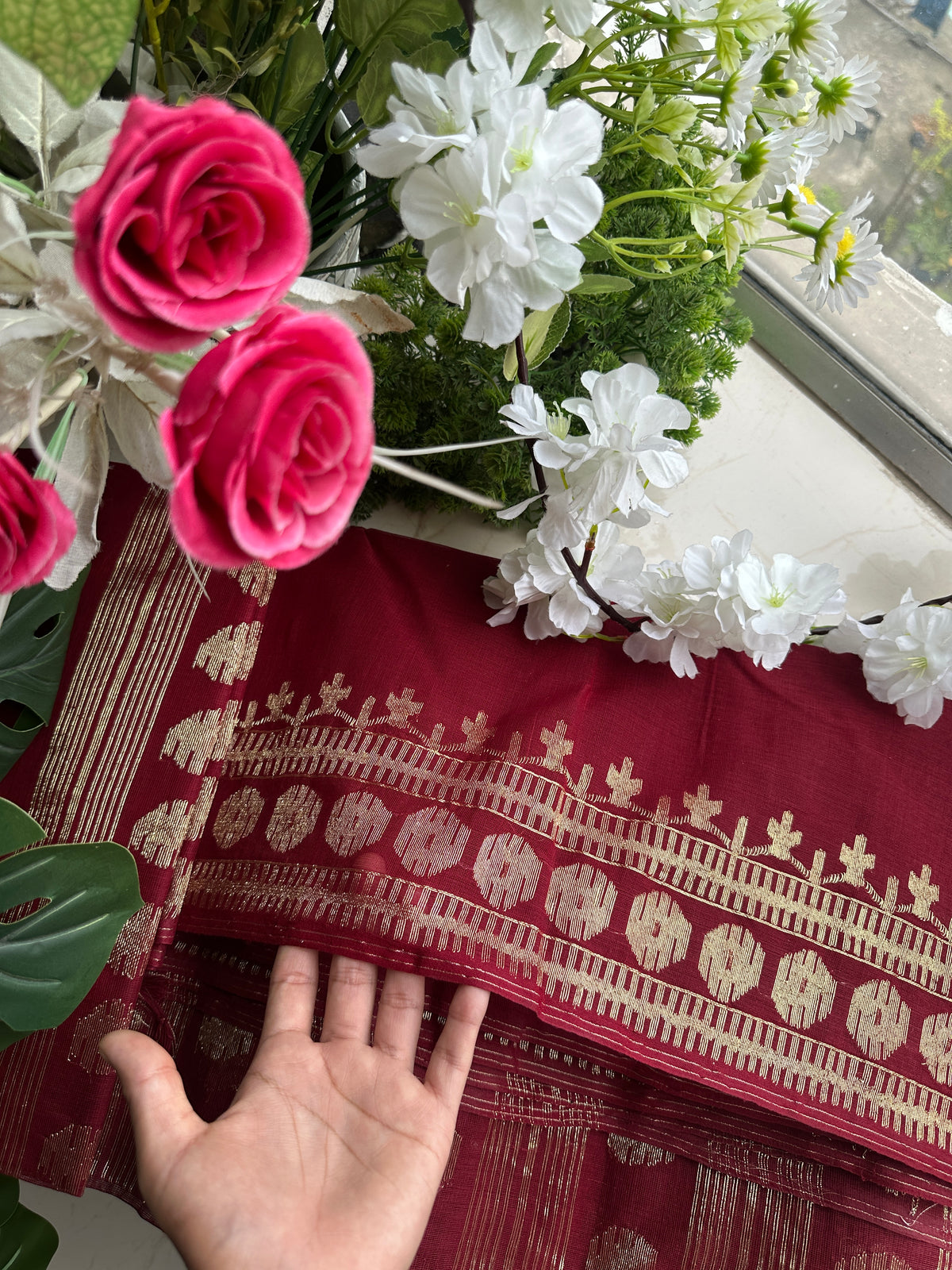 Maroon cotton