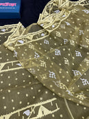 Unique colour Handloom Dhakai jamdani saree jamdani