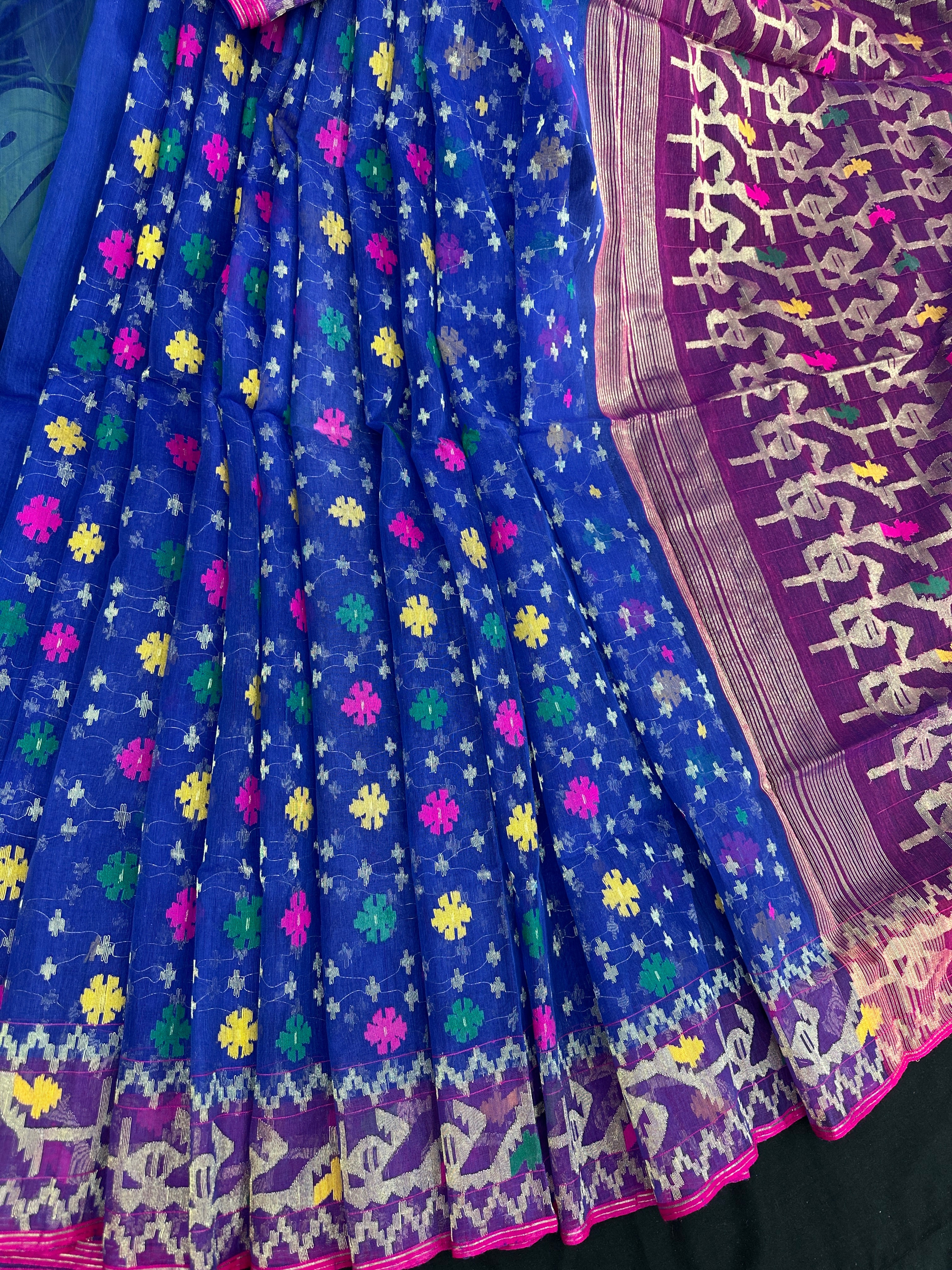 Blue Jamdani