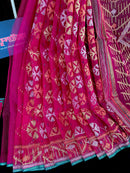 Raani golapi exclusive halfsilk jamdani saree with golden silver & copper jori work