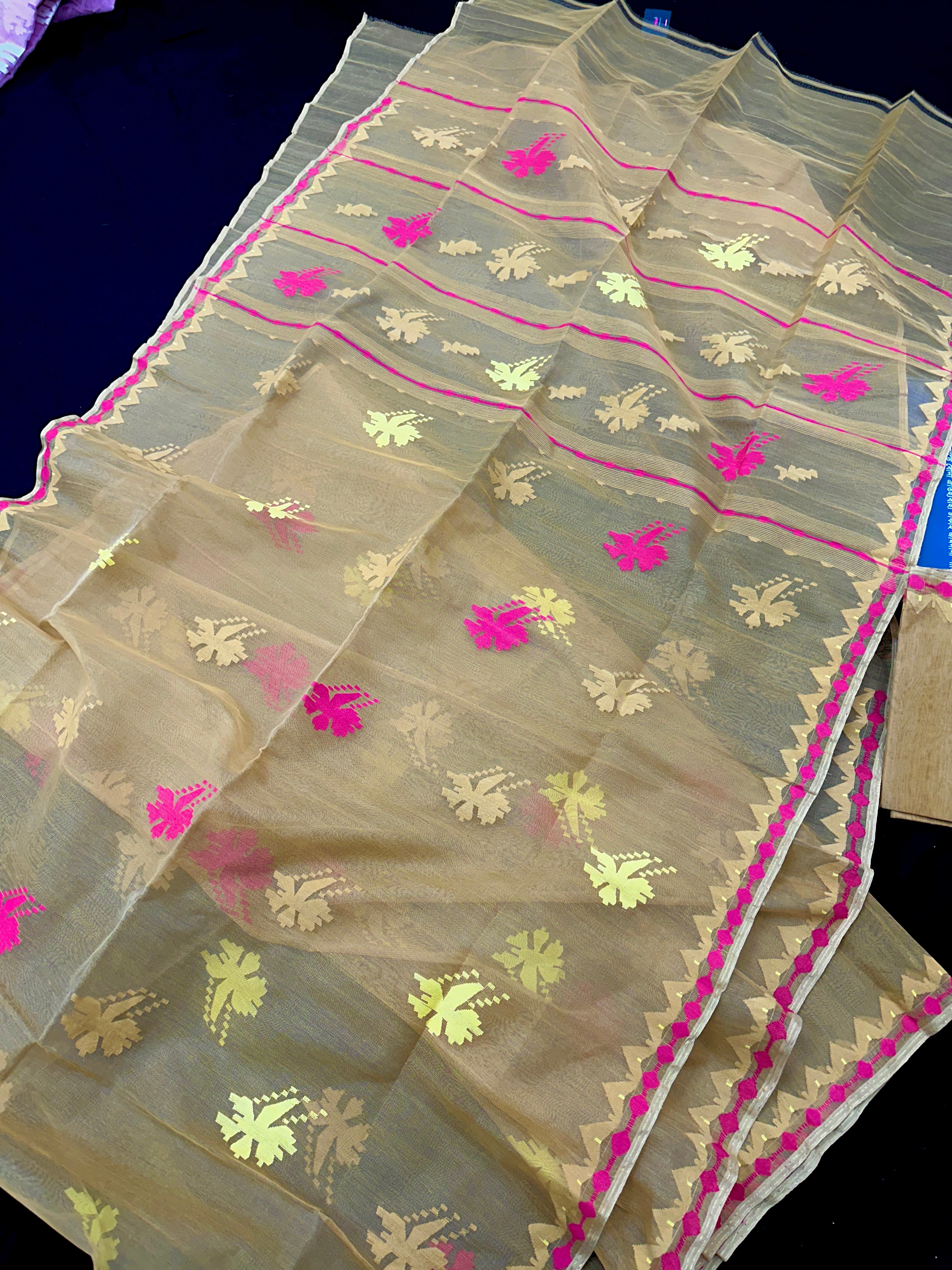 Standard Colour Handloom Original Dhakai Jamdani