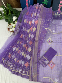 Lavender jamdani