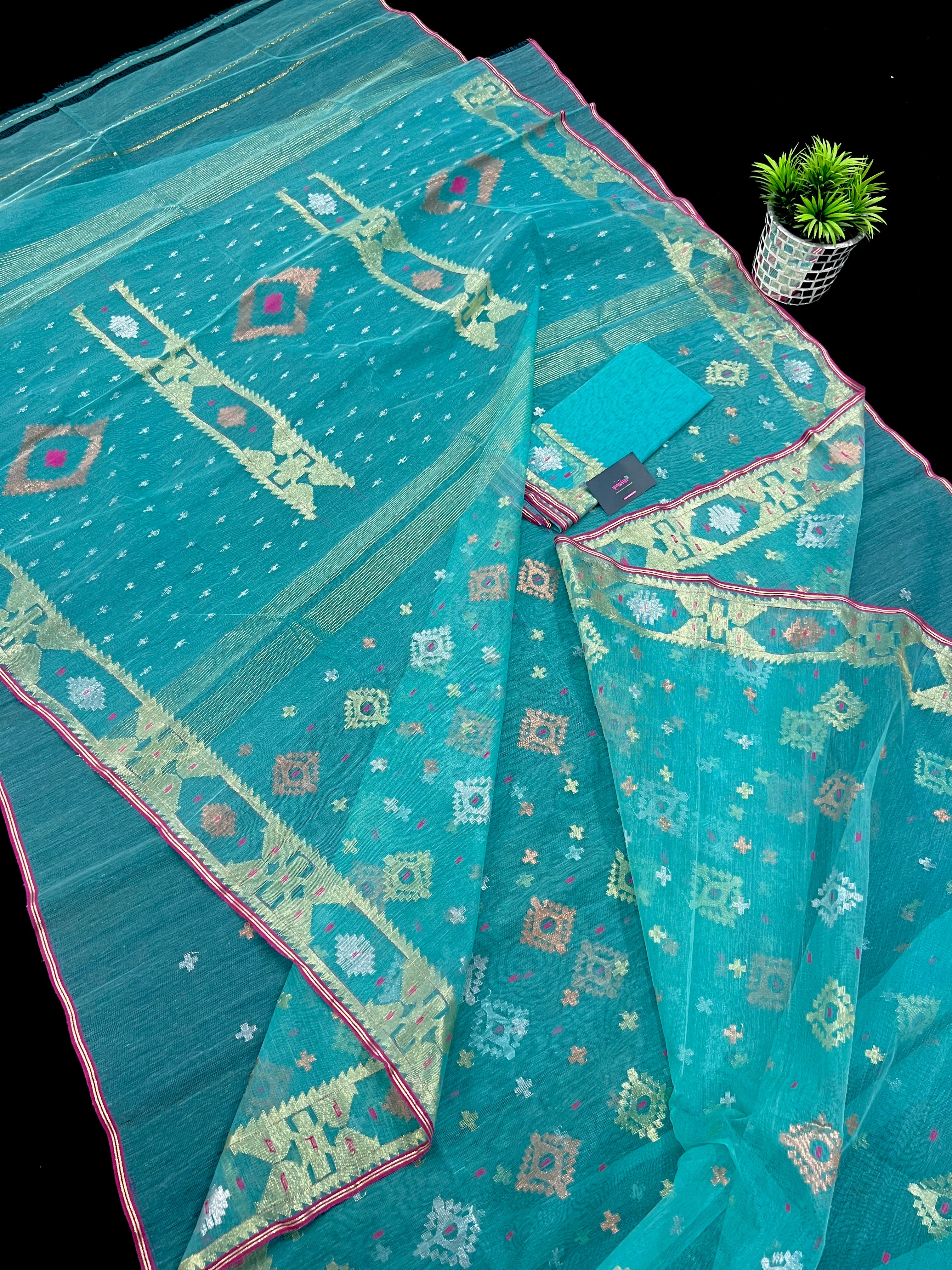 ICE BLUE JAMDANI