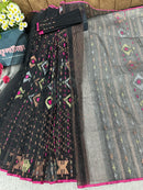 black jamdani