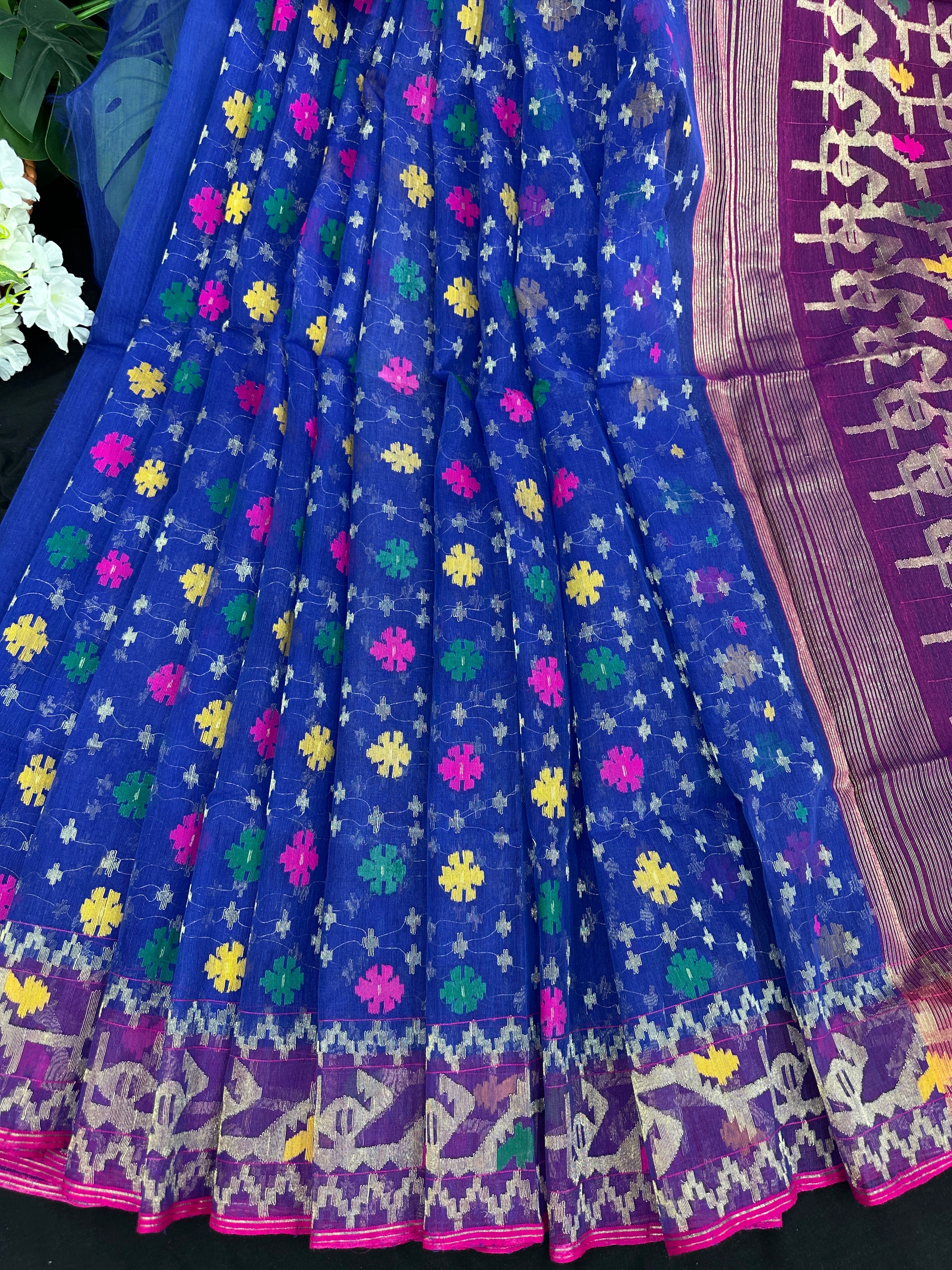 Blue Jamdani