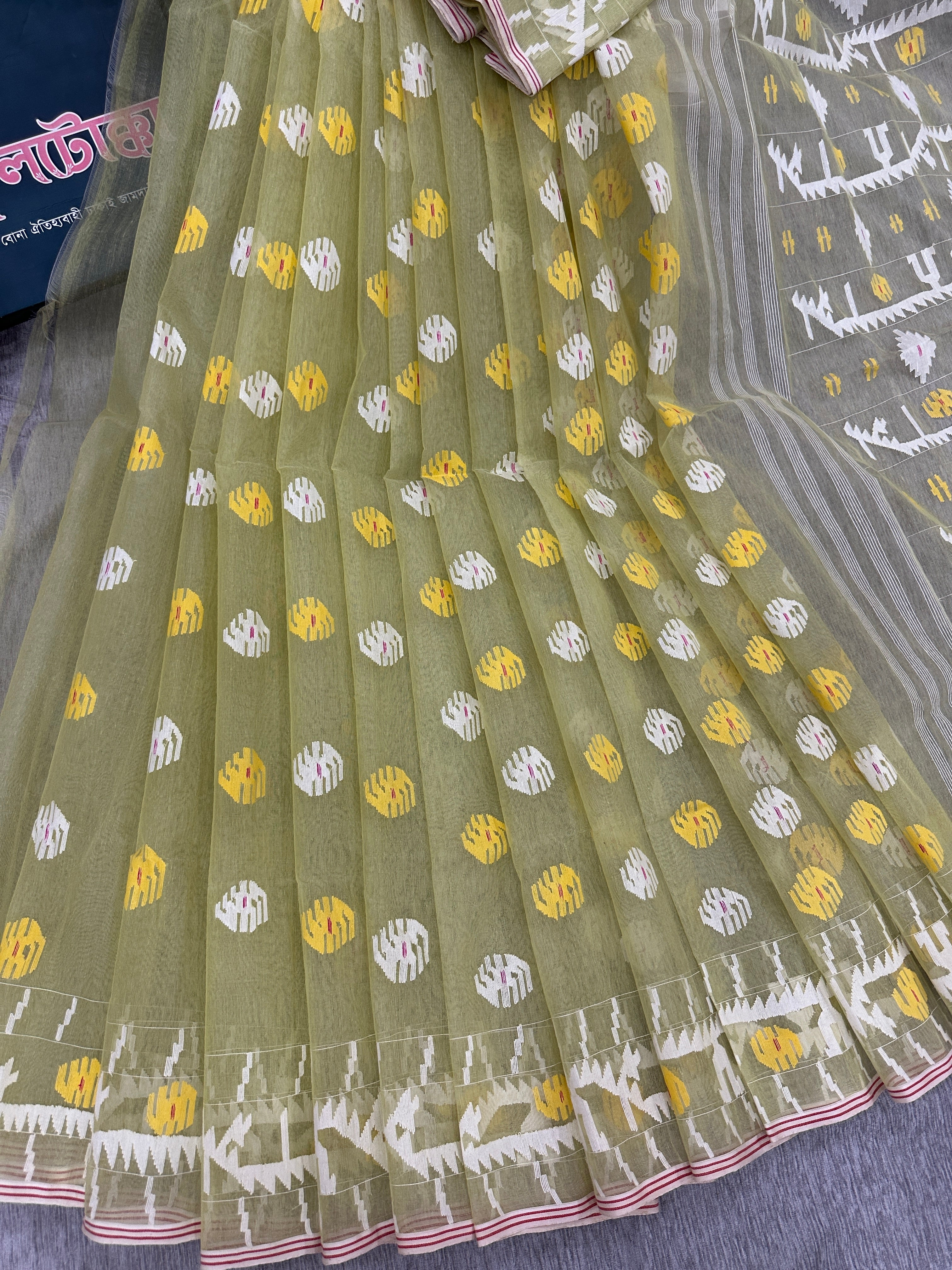 Baby yellow jamdani