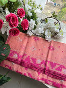 Pink jamdani