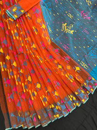 Orange jamdani