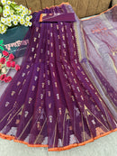Purple jamdani