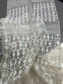 WHITE JAMDANI