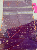 Purple jamdani