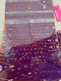 Purple jamdani