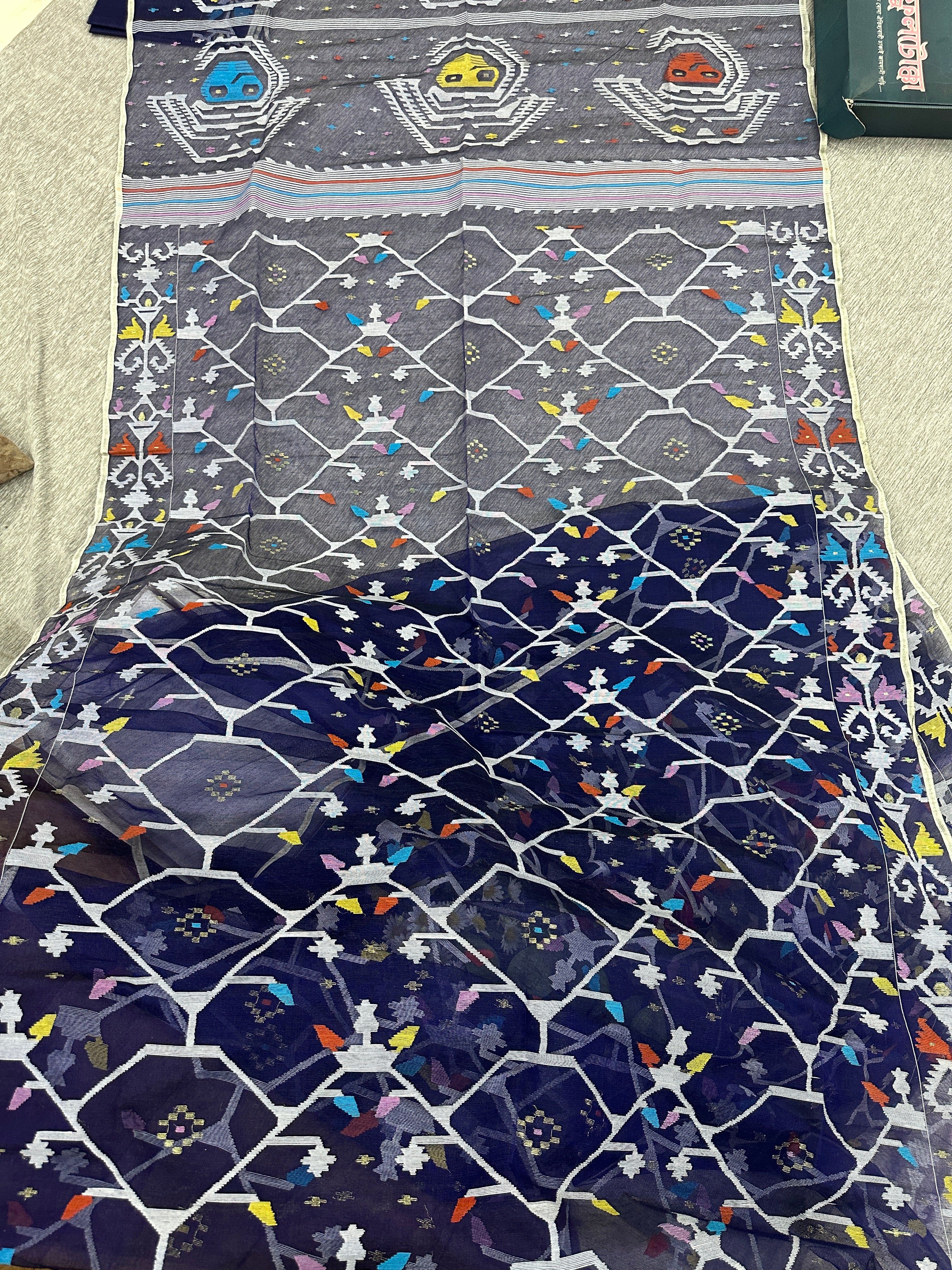 Blue jamdani