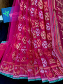 Raani golapi exclusive halfsilk jamdani saree with golden silver & copper jori work