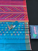 Ganga jamuna design handloom original dhakai jamdani saree with multiple threads work