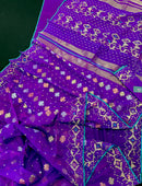 Purple Jamdani with Blouse