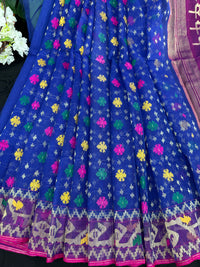 Blue Jamdani