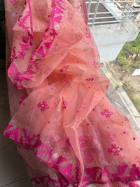 Pink jamdani